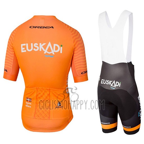 Euskadi Cycling Jersey Bib Short 2018 Men Short Sleeve Orange